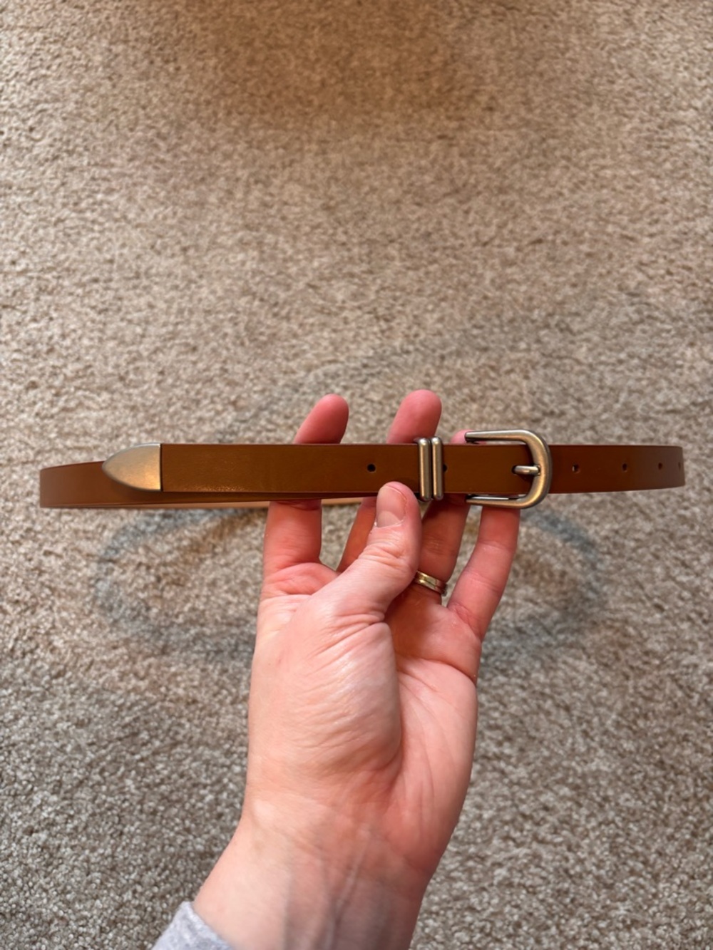 Neutral Brown Silver Belt